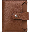 BOSTANTEN Women Leather Wallet RFID Blocking Small Bifold Zipper Pocket Wallet Card Case Purse with ID Window