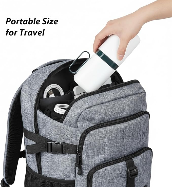 Toothbrush Travel Case, Travel Toothbrush Holder with Toothbrush Head Cover Cap for Travel, Business Trip, School, Camping, Home (White+Gray)