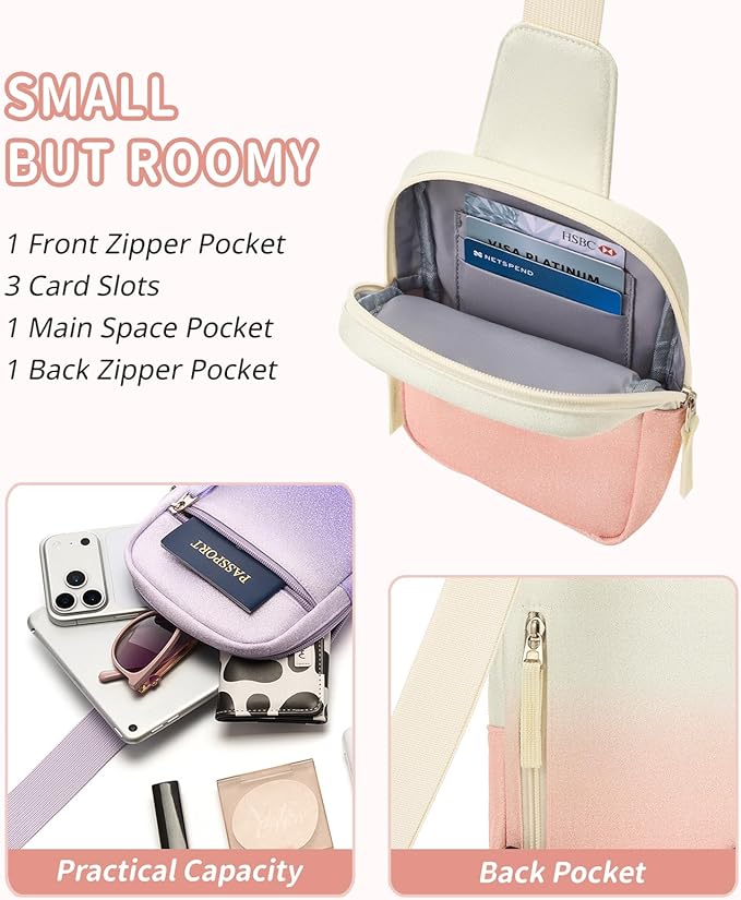 Mothers Day Gifts for Daughter, Birthday Graduation Gifts for 8 9 10 11 12 Year Old Teens Girls Her,Fanny Pack Sling Crossbody Bag Belt Bags Purse, Preppy Teen Girl Gift Trendy Stuff Travel Essentials