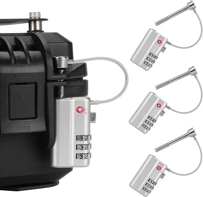 Professional Gun Case Lock TSA Approved – Heavy-Duty, Cut-Resistant & Child-Safe Security Padlock for Firearms, Pistols, Rifle Cases, and Travel Luggage