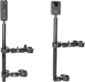 Motorcycle Mount kit for Insta360 One X5 X4 X3 X2 RS DJI OSMO 360 GoPro MAX 2- Double Clamps Handlebar Holder with 155cm Selfie Stick for Motorcycle and Bicycle Riding Records