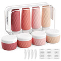 kuangre 8 Pack Travel Bottles for Toiletries - 3 OZ / 90 ML, | Leak Proof Silicone Containers with Clear Bag, Travel Size Toiletries for Lotions, Creams, Foundation, Shampoo, body wash and More |