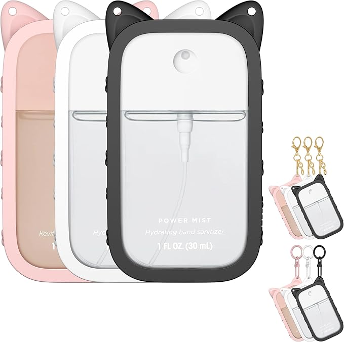 Sonnorel Silicone Case Compatible with Touchland Hand Sanitizer Spray (Fit for 1 FL OZ/30 mL Ver), Portable keychain