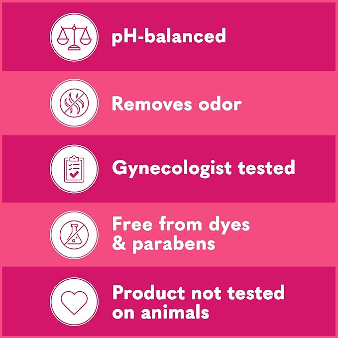 Summer's Eve Sheer Floral Feminine Wipes, Gentle pH-Balanced Formula Helps Control Vaginal Odor, Individually Wrapped Wipes, 12 Count
