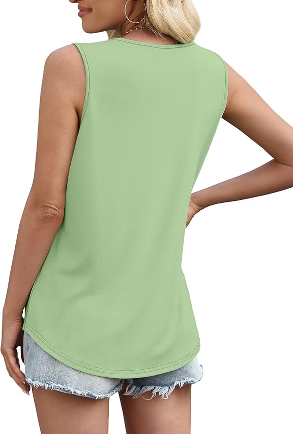 WIHOLL Women's Square Neck Tank Top