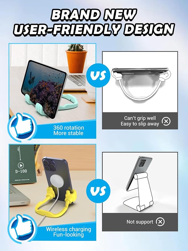 Gifts for Adults Men Women Teens: Girls Boys Gifts for Kids Thumbs Up Lazy Cell Phone Stand Holder for Desk Funny Gift for Dad Mom Wife Husband Teenage Stocking Stuffers Cool Gadget Trendy Stuff