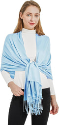 Soft Silky Pashmina Shawl Wraps Solid Colors Scarf for Wedding Evening Dresses