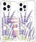 Compatible with iPhone 16 Pro Case Card Holder for Women Cute Design,Wallet Phone Cases Transparent Cool Kawaii Protective (Clear Purple Lavender)