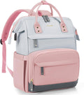LOVEVOOK Laptop Backpack for Women, 17 Inch Work Business Backpacks Purse With Large Capacity, Waterproof Nurse Bag College Bookbag for School, Waterproof Casual Daypack for Travel