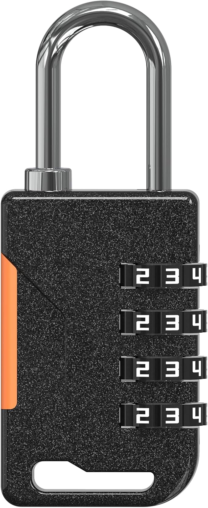 Gym Locker Lock, 4 Digit Combination Lock for Gym Locker, Travel Safe Combo Luggage Padlocks, Combination Padlock for Cabinet, Suitcase, Storage Unit, Toolbox, Outdoor Fence (Black)