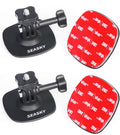 SEASKY [ 2Pack A1 Flexible Adhesive Helmet Mount use Genuine 3M for GoPro Hero13/12/11/10/9/8 Max DJI Action 5 Pro 4 3 Insta360 X5 X4 X3 Ace Pro 2 Sports Camera Accessories Flat Curved Surfaces