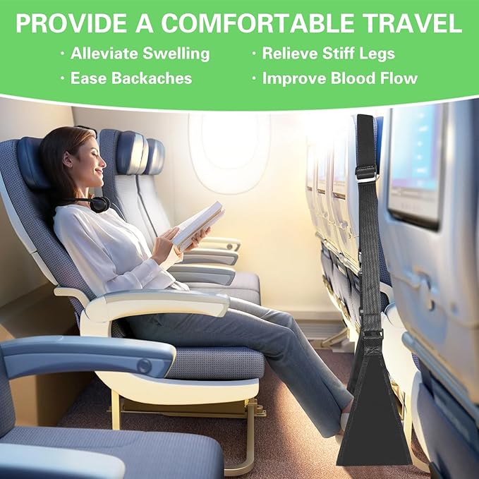 2 Pack Airplane Footrest, Black