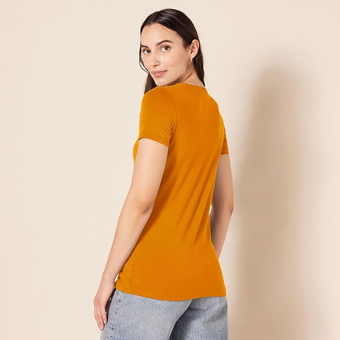 Amazon Essentials Women's Regular-Fit Short-Sleeve T-Shirt (Crewneck and V-Neck Options), Multipacks