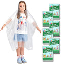 Disposable Rain Ponchos for Kids 6 Pack/Adults 10 and 6 Pack/Ponchos Family 6 Pack Extra Thicker Emergency Ponchos