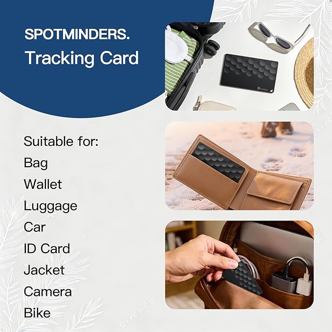 2026 Smart Card Air Tag | Bluetooth Wallet GPS Tracker [Apple MFi Certified iOS Only] | Thin Eco-Friendly Alternative Work with Apple Find My | 6-10 Years Battery | Find Item Locator for Keys, Bags