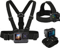 3 in 1 Accessories Set for GoPro Hero 13 12 11 10 9 8 7 6 5 4 3 Black, Chest Mount Harness/Head Strap Mount/ 360°Rotating Wrist Strap, Adjustable Flexible Accessories Kit