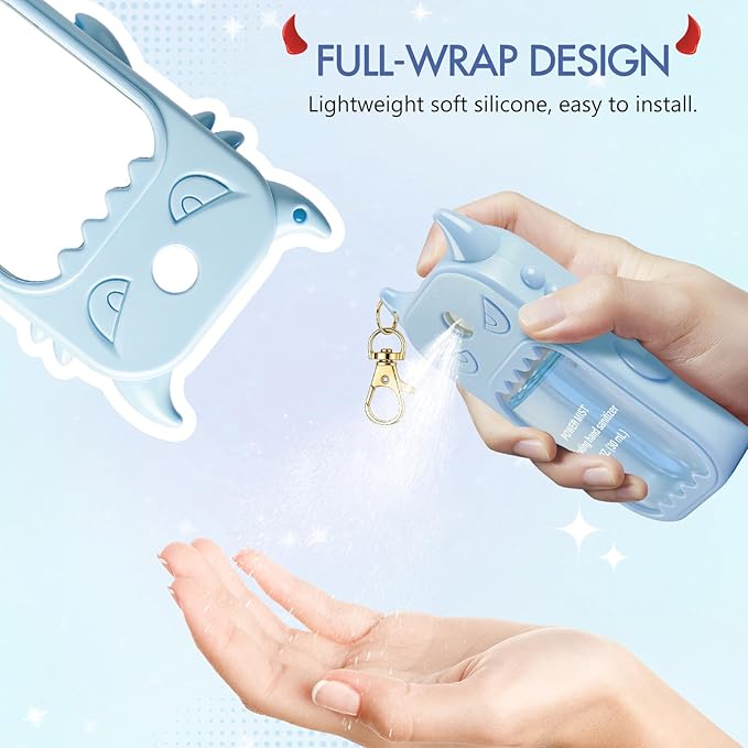 JAMIEWIN Spray Hand Sanitizer Case Compatible with Touchland Hand Sanitizer 1fl. Oz. Monster Silicone Case Holder Accessory