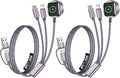 2Pack Travel Essentials for Apple Watch Charger,3 in 2 USB C Cable for Multi Charging Cable Cord,Vacation Camping RV Essentials Portable Designed for iWatch &iPhone 17-11 -4FT Gray