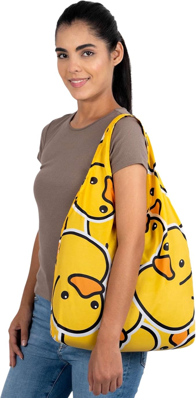 Nanobag Ultralight Foldable Tote for Women & Men, Reusable Grocery & Travel Bag, Packable Collapsible Compact Market Essential (Standard Duck)