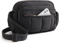 BAGSMART Anti Theft Crossbody Bags for Women Travel Purse, Medium Quilted Puffy cross body bag, Handbags Shoulder Purses, Black-medium