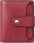BOSTANTEN Women Leather Wallet RFID Blocking Small Bifold Zipper Pocket Wallet Card Case Purse with ID Window