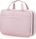 HXLGMD Travel Size Toiletry Bag for Women, Portable Cosmetic Bag with Hanging Hook, Travel Essentials Water-resistant Makeup Organizer for Accessories, Shampoo, Full-size Container, Toiletries