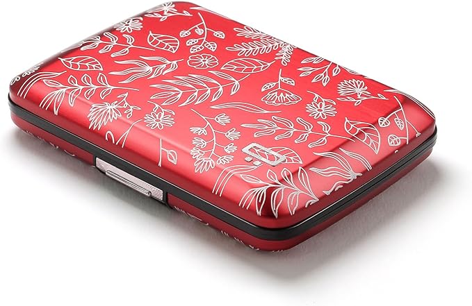 ÖGON -DESIGNS- Aluminum card holder with metal lock, RFID protection against fraud and demagnetization, compact wallet, Smart Case OSLO model