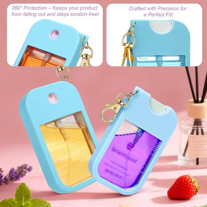 Silicone Case Compatible with Touchland Hand Sanitizer Spray, Protective Case for Power Mist and Glow Mist 1 fl oz
