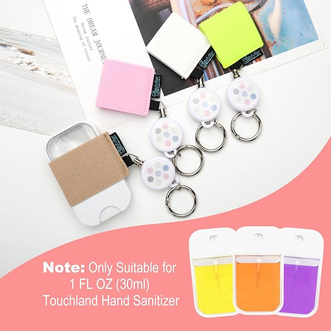 Beautyflier Pack of 4 Elastic Sleeve for Touchland Power Mist and Glow Mist 1FL OZ Hand Sanitizer Spray