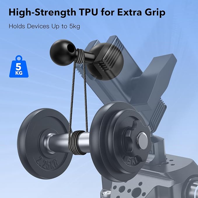 1-Inch (B Size) Ball to 17mm Adapter – TPU Anti-Slip Ball Head Converter, Compatible with Garmin GPS and 17mm Phone Holders, Fits 1" B Size Ball Bases from RAM Mounts