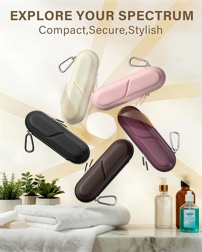 ProCase Toothbrush Travel Case for Oral-B/Oral-B Pro 1000 1500 5000 7000 7500 6000 9600/ Phlips Sonicare 4100 5100 1100 6100 5300 Oral-B iO Electric Toothbrush Portable Hard Container -Beige