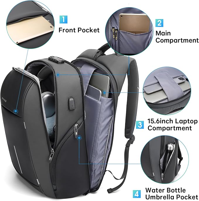 BANGE Lightweight Travel Backpack,Fashion Business Work Backpacks, Laptop Backpack for 15.6 Inch Notebook, Men's Backpack…