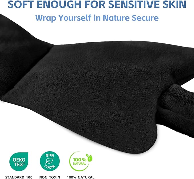 SPRING SEAON Weighted Eye Mask with 100% Patented Light Blocking Design for Men and Women, Velvet Gravity Eye Mask with Adjustable Head Circumference for Sleeping, Airplane, Travel, Gifts for Wife