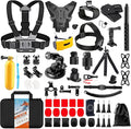 HONGDAK 70in1 Upgrade Action Camera Accessories Kit Compatible with GoPro Hero 13 12 11 10 9 8 7 6 5 4 Max 11 mini Insta360 X5 X4 X3 GO3 DJI Osmo Action 6 5Pro 4 3 AKASO Sony Sports DV