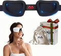 100% Blackout Sleep Eye Mask for Women Men, Zero Pressure Sleeping Mask - Sleeping Mask and Eyelash Friendly Night Blindfold, Adjustable Ultra Soft Comfortable for Dry Eye Mask (Gray)