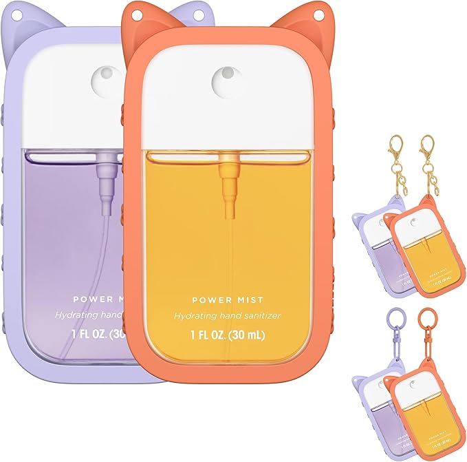 Sonnorel Silicone Case Compatible with Touchland Hand Sanitizer Spray (Fit for 1 FL OZ/30 mL Ver), Portable keychain