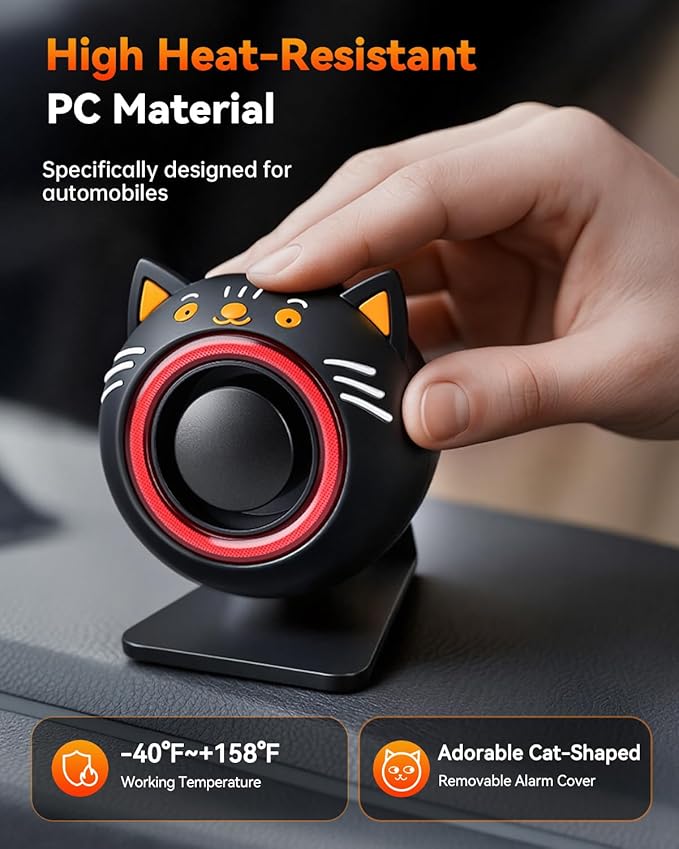 Car Alarm System, 120dB with Motion Sensor Alarm & Red Light, Wireless Remote Anti Theft Car Device, USB Rechargeable Vehicle Security Alert Security Lights for Car, RV, SUV, Truck (Upgrade 5.0)
