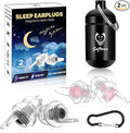 Ear Plugs for Sleeping, Comfy Reusable Earplugs for Sleep, Snoring, Deep Focus, Travel, Noise Sensitivity, Tinnitus Relief, Flexible Silicone Hearing Protection, 27dB Noise Reduction,BKPK