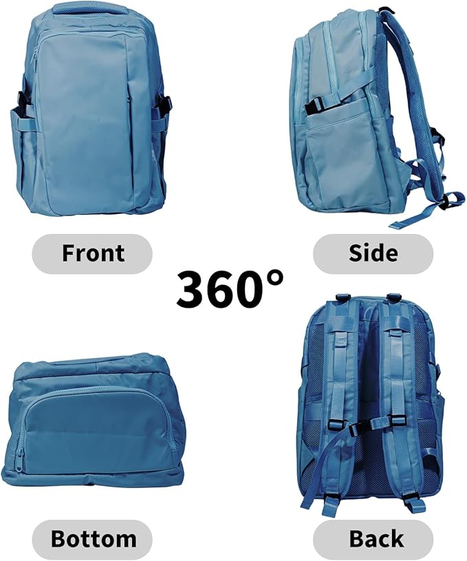 Travel Backpack for Women Men Carry on Backpack, Airline Approved Large Travel Bag Flight Approved Personal item, 15.6 Inch Laptop Backpack Casual Daypack for Weekender Hiking-DEEP BLUE