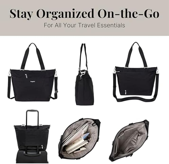 Baggallini Avenue Tote - 12x18 Laptop Tote Bag for Women - Lightweight Work Travel Carry On Bag