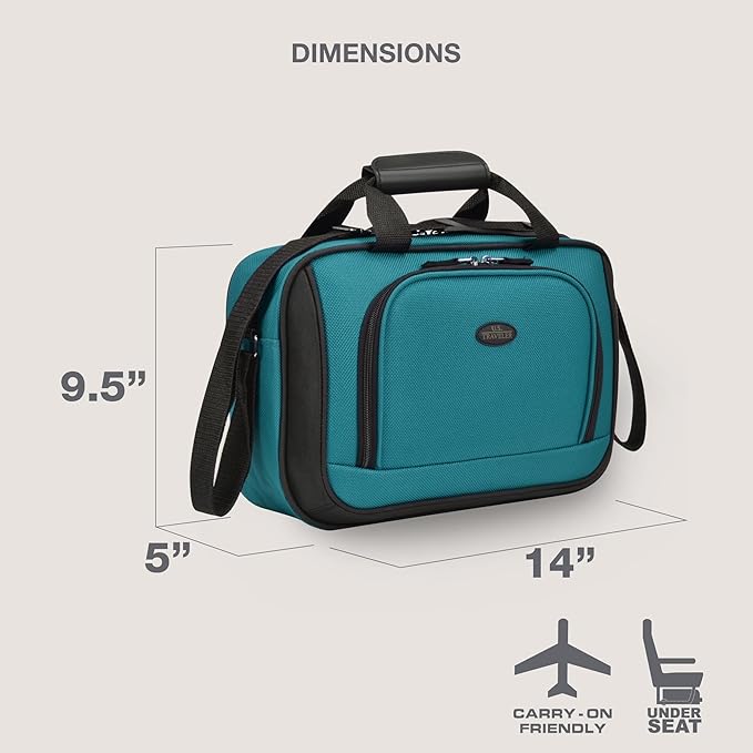 U.S. Traveler Rio 14" Travel Tote Bag, Lightweight 1200D Carry-On Bag for Women & Men, Parent SKU