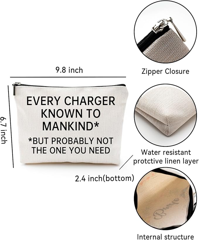 ZUYUROU Travel Cable Organizer Pouch Electronic Accessories Carry Case Portable Waterproof Storage Bag, Gift for Gadget Lovers or Frequent Flyers, Christmas Gifts for Dad, Husband, Man, Mum, Sisters