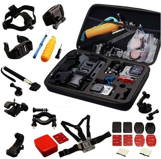 Navitech 30-in-1 Action Camera Accessories Combo Kit with EVA Case - Compatible with DJI OSMO Action Camera
