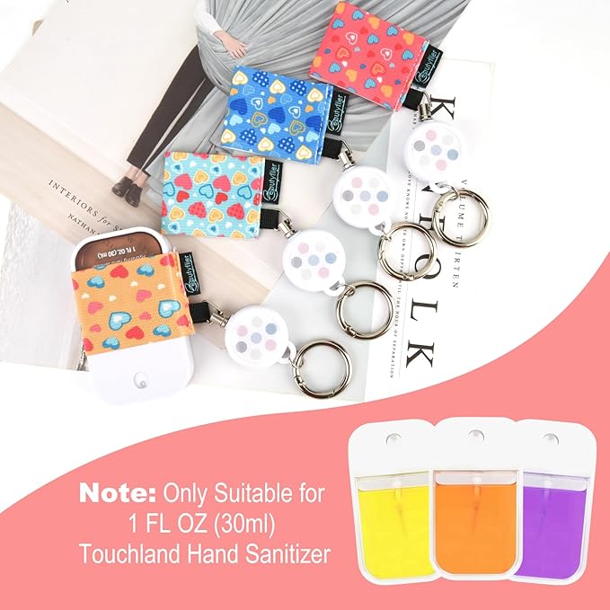 Beautyflier Pack of 4 Elastic Sleeve for Touchland Power Mist and Glow Mist 1FL OZ Hand Sanitizer Spray