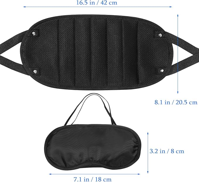 Tofficu Adjustable Portable Foot Hammock 16.5 Inch Lightweight Hanging Footrest for Plane Travel Office Use with Sleep Eye Mask and Storage Pouch