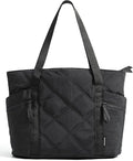 BAGSMART Tote Bag for Women, 20L Puffer Work Tote with Zipper, Quilted Nurse Bag for Travel College