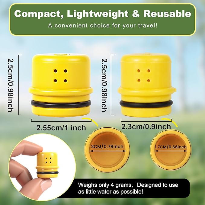 Ultralight Portable Bidet – Compact Shattaf for Travel, Camping, Hiking. 360° Spray Nozzles, Universal Bottle Adapter (Fits Any Plastic Bottle). Ideal for Postpartum, Menstrual & Pet Care.