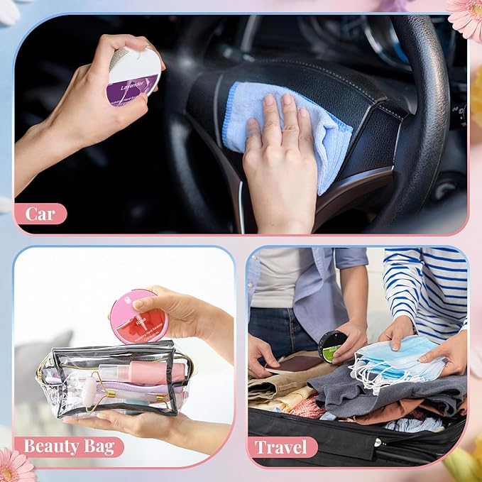 3 Pcs Powerful Mist Hydrating Hand Sanitizer Spray Bulk Travel Size Hand Sanitizer Spray Pocket Bottle for Daily Use Holiday Gifts(Classic,Black White Pink)