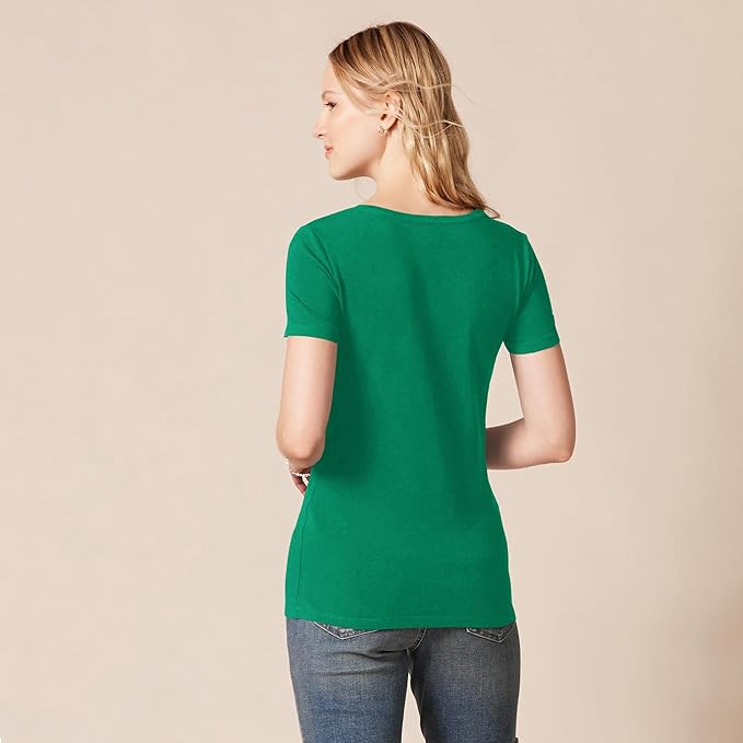 Amazon Essentials Women's Regular-Fit Short-Sleeve T-Shirt (Crewneck and V-Neck Options), Multipacks