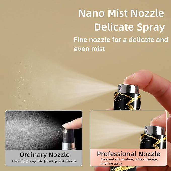 5ml Perfume Atomiser Refillable Bottles Portable Mini Spray Travel Bottle Easy to Refill Empty Atomizer Bottle for Purse Handbag Pocket Luggage,Bright Color (Bohemian pattern 1)